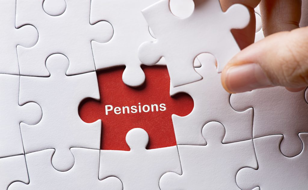 puzzle with word pensions